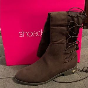 Tall Brown Lace Up Boots